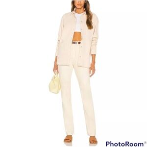 Women’s White Jeans WeWoreWhat Icon High Rise Straight Leg Stretch Sz 28 NWT